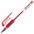 Ручка гелевая с грипом BRAUBERG "Number One", КРАСНАЯ, узел 0,5 мм, линия письма 0,35 мм, 141195 141195