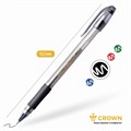 Ручка гелевая с грипом CROWN "Hi-Jell Needle Grip", ЧЕРНАЯ, узел 0,7 мм, линия письма 0,5 мм, HJR-500RNB 143064