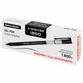 Ручки гелевые BRAUBERG X-WRITER 1800, УВЕЛИЧЕННАЯ ДЛИНА ПИСЬМА 1 800 м, ЧЕРНЫЕ, КОМПЛЕКТ 10 ШТУК, стандартный узел 0,5 мм, 144138 144138