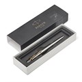 Ручка гелевая PARKER "Jotter Stainless Steel GT", корпус серебристый, позолоченные детали, черная, 2020647 142843