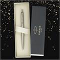 Ручка шариковая PARKER "Jotter Core Stainless Steel CT", ежедневник А5 черный, пакет, 880891 880891