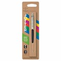 Ручка шариковая PARKER "Jotter Plastic CT", корпус черный, ежедневник А5 черный, золотой срез, пакет, 880894 880894