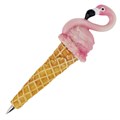 Ручка фигурная "МОРОЖЕНОЕ-ФЛАМИНГО", СИНЯЯ, 4 дизайна ассорти, 0,5 мм, дисплей, BRAUBERG, 142764 142764