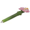 Ручка фигурная "ЦВЕТОЧКИ", СИНЯЯ, 4 дизайна ассорти, линия письма 0,5 мм, дисплей, BRAUBERG, 142775 142775