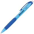 Ручка шариковая автоматическая с грипом BRAUBERG "Juicy", СИНЯЯ, корпус ассорти, узел 0,7 мм, линия письма 0,35 мм, 141546 141546