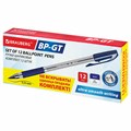 Ручка шариковая BRAUBERG "BP-GT", КОМПЛЕКТ 12 ШТУК, СИНЯЯ, евронаконечник 0,7 мм, линия письма 0,35 мм, 144005 144005