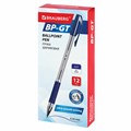 Ручка шариковая BRAUBERG "BP-GT", СИНЯЯ, корпус прозрачный, евронаконечник 0,7 мм, линия письма 0,35 мм, 144004 144004