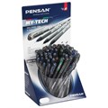 Ручка шариковая масляная PENSAN "My-Tech Colored", палитра классических цветов АССОРТИ, игольчатый узел 0,7 мм, линия 0,35 мм, дисплей, 2240, 2240/S60-4 143386 - фото 204815