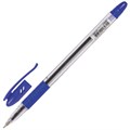Ручка шариковая масляная с грипом BRAUBERG "Glassy", СИНЯЯ, корпус прозрачный, узел 0,7 мм, линия письма 0,35 мм, 142698 142698