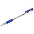 Ручка шариковая с грипом BEIFA (Бэйфа), СИНЯЯ, корпус прозрачный, узел 0,7 мм, линия письма 0,5 мм, AA999-BL 141739