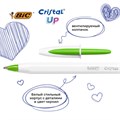 Ручки шариковые BIC "Cristal Up Fun", НАБОР 4 ЦВЕТА (салатовый, розовый, фиолетовый, голубой), узел 1 мм, линия 0,32 мм, блистер, 949870 143974
