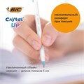 Ручки шариковые BIC "Cristal Up Fun", НАБОР 4 ЦВЕТА (салатовый, розовый, фиолетовый, голубой), узел 1 мм, линия 0,32 мм, блистер, 949870 143974