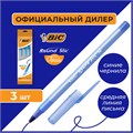 Ручки шариковые BIC "Round Stic", НАБОР 3 шт., СИНИЕ, узел 1 мм, линия письма 0,32 мм, пакет, 9021522 143984