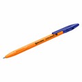 Ручки шариковые BRAUBERG "ULTRA ORANGE", СИНИЕ, НАБОР 10 штук, корпус оранжевый, узел 0,7 мм, 143571 143571