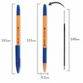 Ручки шариковые с грипом BRAUBERG "ULTRA GT ORANGE", НАБОР 10 ШТУК, СИНИЕ, 0,35 мм, блистер, 144057 144057