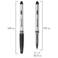 Ручка-роллер BRAUBERG "Control", ЧЕРНАЯ, корпус серебристый, узел 0,5 мм, линия письма 0,3 мм, 141553 141553
