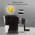 Точилка механическая BRAUBERG "STYLE", для ч/гр и цветных карандашей (в том числе утолщенных), крепление к столу, корпус черный, 228482 228482