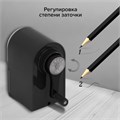 Точилка механическая BRAUBERG "STYLE", для ч/гр и цветных карандашей (в том числе утолщенных), крепление к столу, корпус черный, 228482 228482