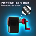 Точилка механическая BRAUBERG "ULTRA", для чернографитных и цветных карандашей, крепление к столу, корпус черный с красным, 228626 228626