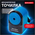Точилка механическая BRAUBERG ULTRA для чернографитных и цветных карандашей, крепление к столу, цвет корпуса голубой с черным, 271342 271342