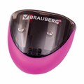 Точилка BRAUBERG "Space", 2 отверстия для чернографитных карандашей (в том числе утолщенных), резиновый упор, с контейнером, ассорти, 223589 223589