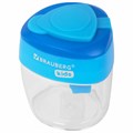 Точилка BRAUBERG KIDS "MAXI", 2 отверстия, с большим контейнером, трехгранный корпус, цвета ассорти, 271945 271945