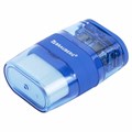 Точилки с ластиком 2 в 1 BRAUBERG "Double", НАБОР 2 ШТУКИ, 2 отверстия, синяя и зеленая, блистер, 271995 271995
