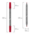 Фломастеры двусторонние BRAUBERG "PREMIUM" "DUAL-TIP", 10 шт., 10 цветов, два наконечника, картонная коробка с европодвесом, 151946 151946