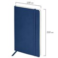 Блокнот А5 (130х210 мм), BRAUBERG ULTRA, под кожу, 80 г/м2, 96 л., клетка, темно-синий, 113005 113005