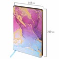 Блокнот А5 (143x210 мм), BRAUBERG VISTA "Marble", под кожу, гибкий, 80 л., 112063 112063