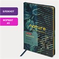 Блокнот А5 (143x210 мм), BRAUBERG VISTA "Nature", под кожу, твердый, срез фольга, 80 л., 112078 112078