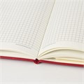 Блокнот А5 (148x218 мм), BRAUBERG "Metropolis Special", под кожу, 80 л., резинка, клетка, красный, 111575 111575