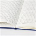 Блокнот А5 (148x218 мм), BRAUBERG "Metropolis Special", под кожу, 80 л., резинка, клетка, синий, 111574 111574