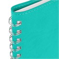Тетрадь А5 (148x218 мм), BRAUBERG "Office PRO", гибкая, под кожу, гребень, 80 л., бирюзовая, 111043 111043