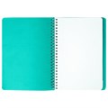 Тетрадь А5 (148x218 мм), BRAUBERG "Office PRO", гибкая, под кожу, гребень, 80 л., бирюзовая, 111043 111043