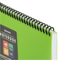 Блокнот А5 80 л., спираль пластиковая, обложка пластик, клетка, BRAUBERG "Metropolis", ЗЕЛЕНЫЙ, 115570 115570