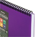 Блокнот А5 80 л., спираль пластиковая, обложка пластик, клетка, BRAUBERG "Metropolis", ФИОЛЕТОВЫЙ, 115571 115571