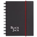 Блокнот МАЛЫЙ ФОРМАТ А6 105х148 мм, 150 л., гребень, пластик, клетка, BRAUBERG, "Black Jack", 125388 125388 - фото 211115