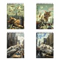 Блокнот МАЛЫЙ ФОРМАТ А6, 100х146 мм, 80 л., спираль, картон, клетка, ERICH KRAUSE, "Вig City Cats", 63385 117569 - фото 211284