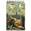 Блокнот МАЛЫЙ ФОРМАТ А6, 100х146 мм, 80 л., спираль, картон, клетка, ERICH KRAUSE, "Вig City Cats", 63385 117569