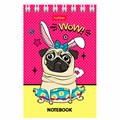 Блокнот МАЛЫЙ ФОРМАТ А7 65х100 мм, 40 л., гребень, картон, клетка, дисплей, HATBER, Ассорти, 031285, 40Б7B1гр 126353