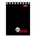 Блокнот МАЛЫЙ ФОРМАТ А7 75х105 мм, 40 л., гребень, картон, клетка, HATBER, "INSIDE Стиль", 004691, 40Б7B1гр_01622 121773