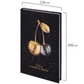 Блокнот А5 134х206 мм, 80 л., твёрдый, клетка, тиснение фольгой, STAFF, "Cherry", 114430 114430