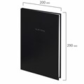 Блокнот БОЛЬШОЙ ФОРМАТ 200х290 мм, А4, 80 л., твердый, клетка, BRAUBERG "Minimal", черный, 116432 116432