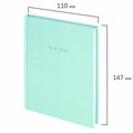 Блокнот МАЛЫЙ ФОРМАТ 110х147 мм, А6, 80 л., твердый, клетка, BRAUBERG "Minimal", мятный, 116451 116451