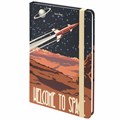 Блокнот с резинкой в клетку 96 л., А5 (145х203 мм), твердая обложка, BRAUBERG, "SpaceX", 113724 113724 - фото 211921