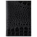 Обложка для автодокументов натуральная кожа кайман, без тиснения, черная, BRAUBERG, 238189 238189