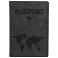 Обложка для паспорта "Passport Map", мягкая экокожа, графитовая, STAFF, 238875 238875