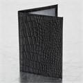 Обложка для паспорта натуральная кожа крокодил, "PASSPORT", черная, BRAUBERG, 237185 237185