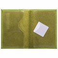 Обложка для паспорта натуральная кожа флоттер, "PASSPORT", салатовая, STAFF "Profit", 237204 237204